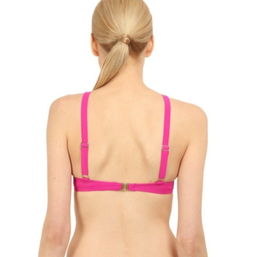 L’AGENT by AGENT PROVOCATEUR Adrina Underwire Cut Out Bikini Top in Pink - Picture 2 of 6